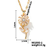 Brass Cute Flower Pendant Necklace for Women ZO6198-1