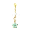 3Pcs 3 Colors Flower Alloy Enamel Pendant Decorations HJEW-JM02135-4