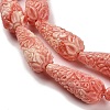 Synthetic Shell Carved Beads Strands SHEL-H007-03A-01-3