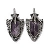 Natural Amethyst Faceted Big Pendants G-L524-03AS-07-1