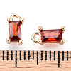 Brass Cubic Zirconia Charms X1-KK-S350-367O-3