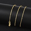 Brass Cable Chain Necklaces for Women NJEW-G084-19G-4