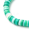 Polymer Clay Heishi Beads Stretch Bracelet for Women BJEW-JB07207-05-6