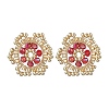 Flower Glass Seed Bead Stud Earrings EJEW-MZ00668-3