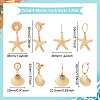 4 Pairs 4 Styles Alloy Dangle Earrings EJEW-GA0001-05-2