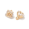 Brass Micro Pave Cubic Zirconia Charms KK-B166-06G-2