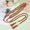 1Pc Cotton and Linen Flower Lace Tassel Waist Belly Belts AJEW-GF0012-32B-4