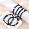 Natural Sodalite Beaded Stretch Bracelets BJEW-F203-05-3