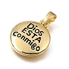 Brass with Black Enamel Pendants KK-CBAA632-35G-2