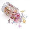 300Pcs 6 Style Transparent Acrylic Bead Caps TACR-CD0001-03-4