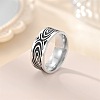 Retro 201 Stainless Steel Enamel Finger Rings for Men FS-WG366A7-11-1