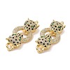 Brass Micro Pave Colorful Cubic Zirconia Connector Charms ZIRC-I063-08G-3