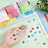 1000Pcs 10 Colors Opaque Acrylic Linking Rings OACR-PH0001-91-6