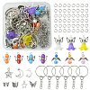 Alloy with Transparent Acrylic Pendants FIND-FS0002-33-1