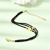 Polyester Multi-Strand Bracelets FB-CBA983F-02G-05-2