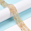 Natural Gold Rutilated Quartz Beads Strands G-C009-B17-2