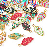 13Pcs 13 Styles Alloy Enamel Pendants ENAM-TA0009-06-3