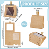 Cardboard Paper Cake Boxes with Plastic Visible Window and Handle CON-WH0117-04A-2