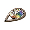 Rainbow/Pride Flag Theme Single Face Printed Aspen Wood Big Pendants WOOD-G014-02F-4