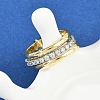 Brass Micro Pave Cubic Zirconia Finger Rings RJEW-D325-01PG-08-2