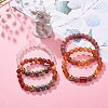 4Pcs 4 Style Mixed Natural Agate Beaded Stretch Bracelets Set BJEW-JB08780-2