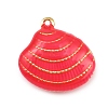 Brass Enamel Pendants KK-I352-07G-A-2