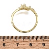 Brass Micro Pave Clear Cubic Zirconia Cuff Open Rings for Women CU-CBAE7DF-12G-06-5