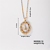 Elegant Vintage Hollow Brass Crystal Rhinestone Virgin Mary Pendant Necklaces for Women OJ5614-4-1