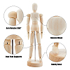 3 Styles Unfinished Blank Wooden Puppet DIY-FH0006-97-3