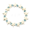 Natural White Jade & Synthetical Turquoise Beaded Bracelets for Women BJEW-JB13916-2