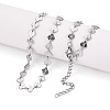 6MM 304 Stainless Steel Shell Shape Link Chain Necklaces NJEW-T016-06P-1