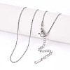 1MM 304 Stainless Steel Snake Chain Necklaces NJEW-N058-05P-1