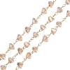 Glass & 304 Stainless Steel Beaded Chains SA-CBAD321-04B-1