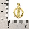 Rack Plating Brass Micro Pave Cubic Zirconia Pendants KK-C074-58G-4