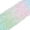 10 Strands Transparent Gradient Color Glass Beads Strands GLAA-CJ0002-09B-3