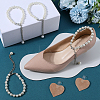 2 Sets 2 Styles Plastic Imitation Pearl Beaded Shoelace Bands FIND-GF0007-06B-4