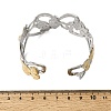 Hammered 304 Stainless Steel Cuff Bangles for Women BJEW-Z177-01GP-04-5