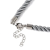 5MM Nylon Twisted Cord Necklace Making FIND-G096-01P-28-2