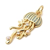 Brass Enamel Pendants KK-CJC0013-16G-05-2