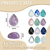 HOBBIESAY 48Pcs 12 Styles Mixed Gemstone Cabochons G-HY0001-58-2