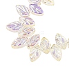 Electroplate Transparent Glass Beads Strands EGLA-N056-03A-02-3