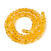 Electroplate Transparent Glass Beads Strands EGLA-Q132-4MM-A18-2