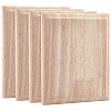 4Pcs Unfinished Rubber Wood Timber Board WOOD-FG0001-66B-1
