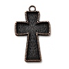 Tibetan Style Pendant Cabochon Enamel Settings TIBEP-4479-R-LF-1