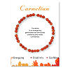 Natural Carnelian Bead Stretch Bracelets for Women LG9619-11-1