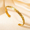 Viking Rune 304 Stainless Steel Enamel Open Cuff Bangles WG4F40C-01-1
