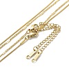 2Pcs 2 Style 304 Stainless Steel Rectangle Pendant Necklaces Set NJEW-I117-02G-4