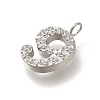 Ion Plating(IP) 304 Stainless Steel Micro Pave Cubic Zirconia Pendants STAS-H228-01P-09-2