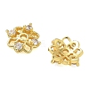 Brass Micro Pave Cubic Zirconia Bead Caps CU-CBAE9B1-09G-2