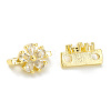 Rack Plating Brass Pave Cubic Zirconia Slide Charms KK-G464-03G-1